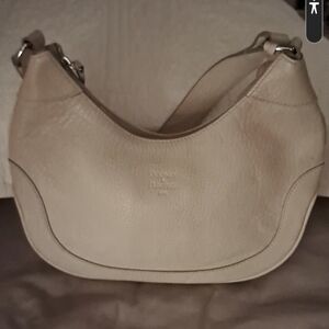 Dooney & Bourke Off White Leather Hobo Bag  14"x7"x3"